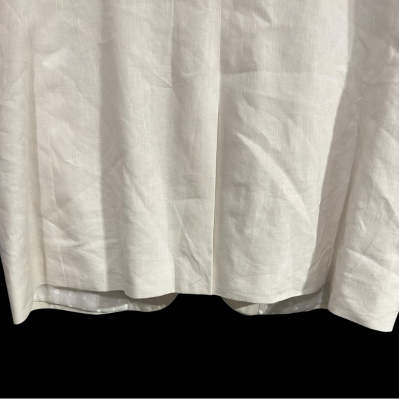 Perry Ellis Men’s White Linen Cotton Blend Blazer Sport Coat 44R - Picture 8 of 16